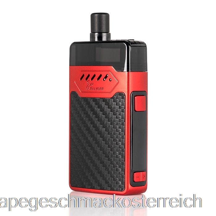Hellvape Grimm 30W Pod-System, Rote Kohlefaser, Vape-Geschmack